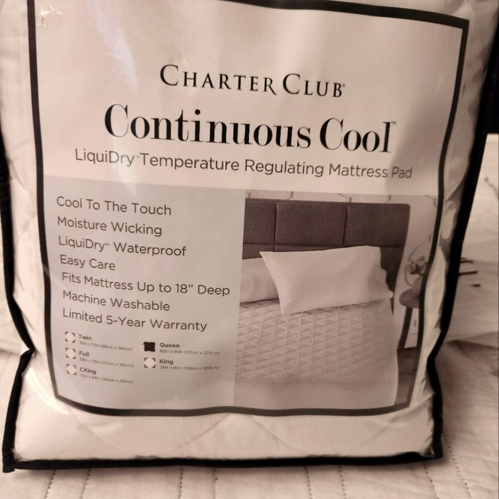 Macy's Charter Club Queen Cooling Mattress Pad